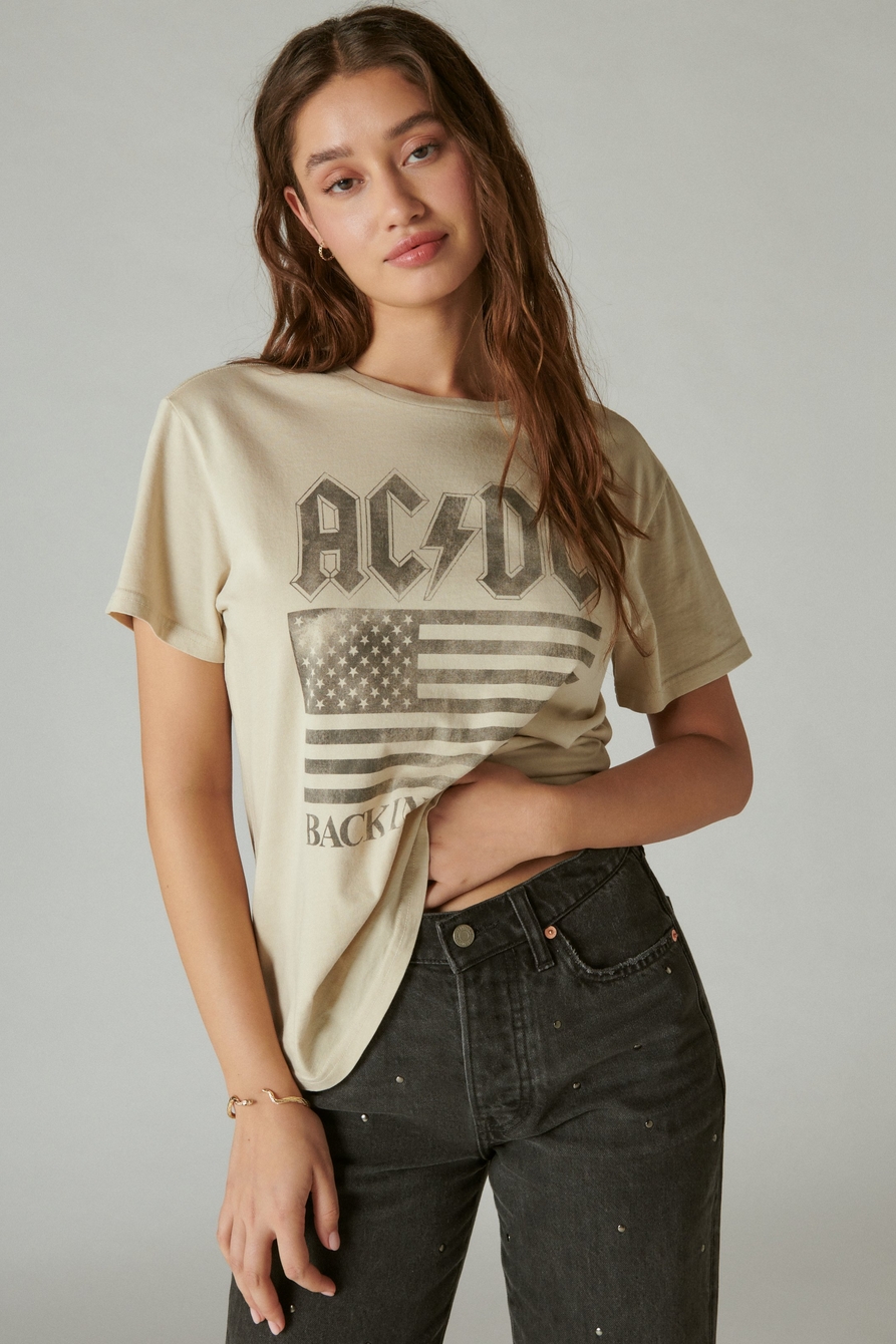 back in black acdc boyfriend tee